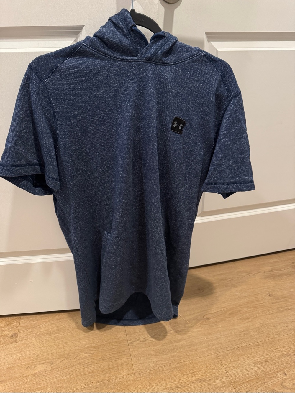 Under Armour Navy Heather Short Sleeve Hooded Tee XL